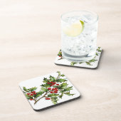 Holly Berries 001 Untersetzer (Rechte Seite)