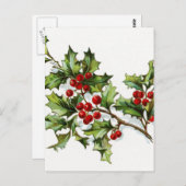 Holly Berries 002 Postkarte (Vorne/Hinten)