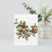Holly Berries 002 Postkarte (Stehend Vorderseite)