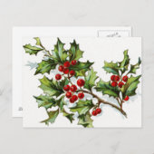 Holly Berries 002 Postkarte (Vorne/Hinten)