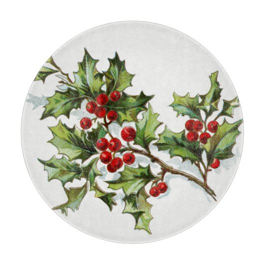 Holly Berries 002 Schneidebrett (Vorderseite)