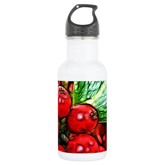 Holly Berries 006 Trinkflasche (Vorderseite)