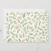 Holly Berries and Blätter Foto Weihnachtskarte Feiertagskarte (Rückseite)