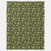 HOLLY BERRIES BELLS CHRISTMAS COOKIES FLEECEDECKE (Vorderseite)