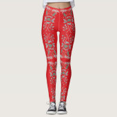 Holly Berries Blume Frame Leggings (Vorderseite)