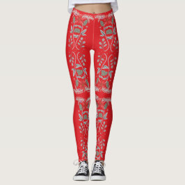 Holly Berries Blume Frame Leggings