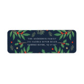 Holly Berries Blume Rücksendeadresse (Vorne)