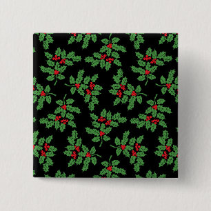 Holly Berries Button