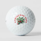 Holly Berries Christmas Custom Golfball (Vorderseite)