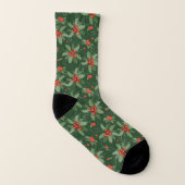 Holly Berries Christmas Design Socks Socken (Rechts - Außen)