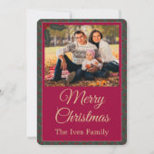 Holly Berries Christmas Feiertagskarte (Vorderseite)