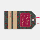 Holly Berries Christmas Geschenkanhänger (Vorderseite (Horizontal))