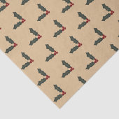 Holly Berries Christmas - Holly Sprig Seidenpapier (Ausschnitt)