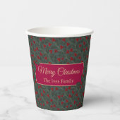 Holly Berries Christmas Pappbecher (Vorderseite)