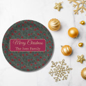 Holly Berries Christmas Pappteller
