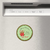 Holly Berries Christmas und Candy Canes Magnet (In Situ (Geschirrspüler))