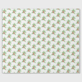 Holly berries Christmas wrapping paper Geschenkpapier (Flach)