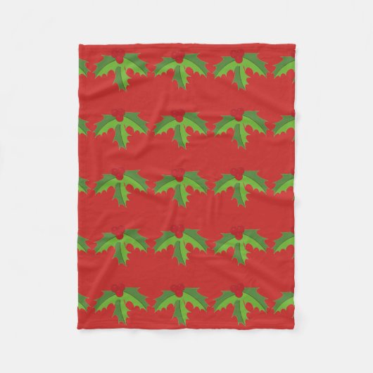 Holly Berries Fleecedecke (Vorderseite)