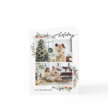 Holly Berries & Floral Season's Greetings 3 Foto