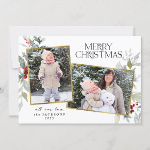 Holly Berries Frohe Weihnachten 2 Foto Collage