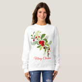 Holly Berries Frohe Weihnachten Sweatshirt (Vorne ganz)