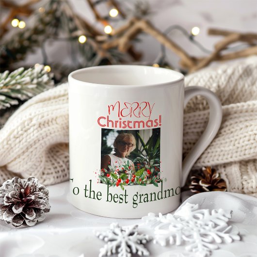 Holly Berries Frohe Weihnachtswasserfarbe Foto Kaffeetasse