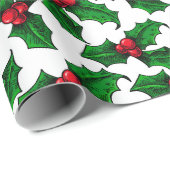 Holly Berries Geschenkpapier (Rolleneckpunkt)