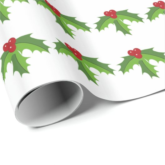Holly Berries Geschenkpapier (Rolleneckpunkt)