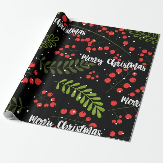 Holly Berries Geschenkpapier (Ungerollt)
