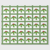 Holly Berries Geschenkpapier (Flach)