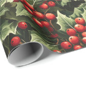 Holly & Berries Geschenkpapier (Rolleneckpunkt)