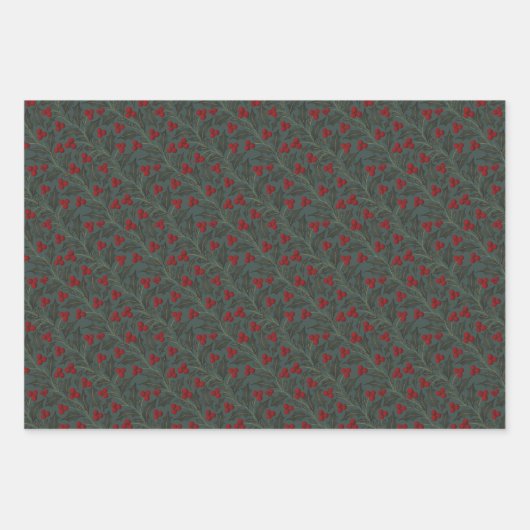 Holly Berries Geschenkpapier Set (Vorderseite 2)