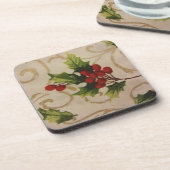 Holly Berries Getränkeuntersetzer (Linke Seite)