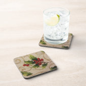 Holly Berries Getränkeuntersetzer (Rechte Seite)