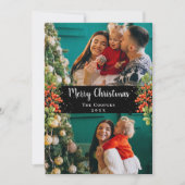 Holly Berries Gold Glitzer Frohe Weihnachten 2 Fot (Vorderseite)