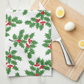 Holly Berries Handtuch (Viertel Falte)
