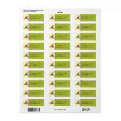Holly Berries Holiday Address Labels (Limon) (Vorne)