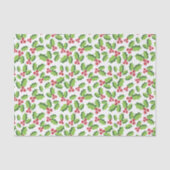 Holly Berries Holly Blätter Mistletoe Holiday Seidenpapier (Vorderseite)