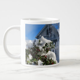 Holly Berries in Snow - Martha's Vineyard Jumbo-Tasse