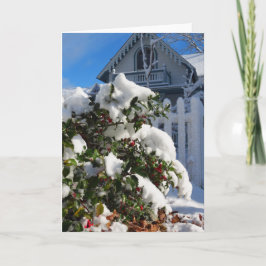 Holly Berries in Snow - Martha's Vineyard Karte