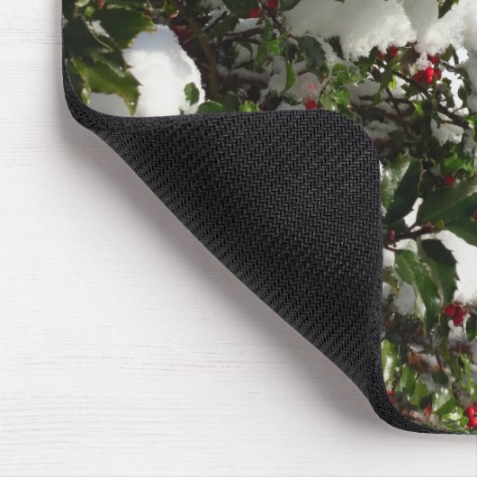 Holly Berries in Snow - Martha's Vineyard Mousepad (Ecke)