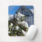 Holly Berries in Snow - Martha's Vineyard Mousepad (Mit Mouse)