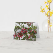 Holly Berries Karte (Gelbe Blume)