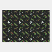 Holly Berries Mistletoe Ferns Christmas Pattern Geschenkpapier Set (Vorderseite 3)