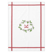 Holly Berries Monogram Holiday Tableclout Tischdecke (Vorderseite)
