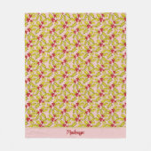 Holly Berries Name Festive Whimsy Weihnachten Fleecedecke (Vorderseite)