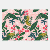 Holly Berries Pattern Geschenkpapier Set (Vorderseite 3)
