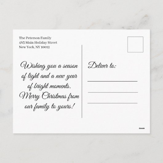 Holly Berries Pine Cones Rustikale Weihnachten (Rückseite)