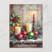 Holly Berries Pine Cones Rustikale Weihnachten (Vorderseite)