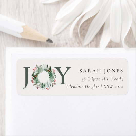 Holly Berries Pine Joy Weihnachtskrautadresse (Insitu)